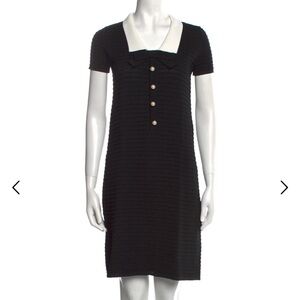 Luisa Spagnoli Black and White Midi Dress